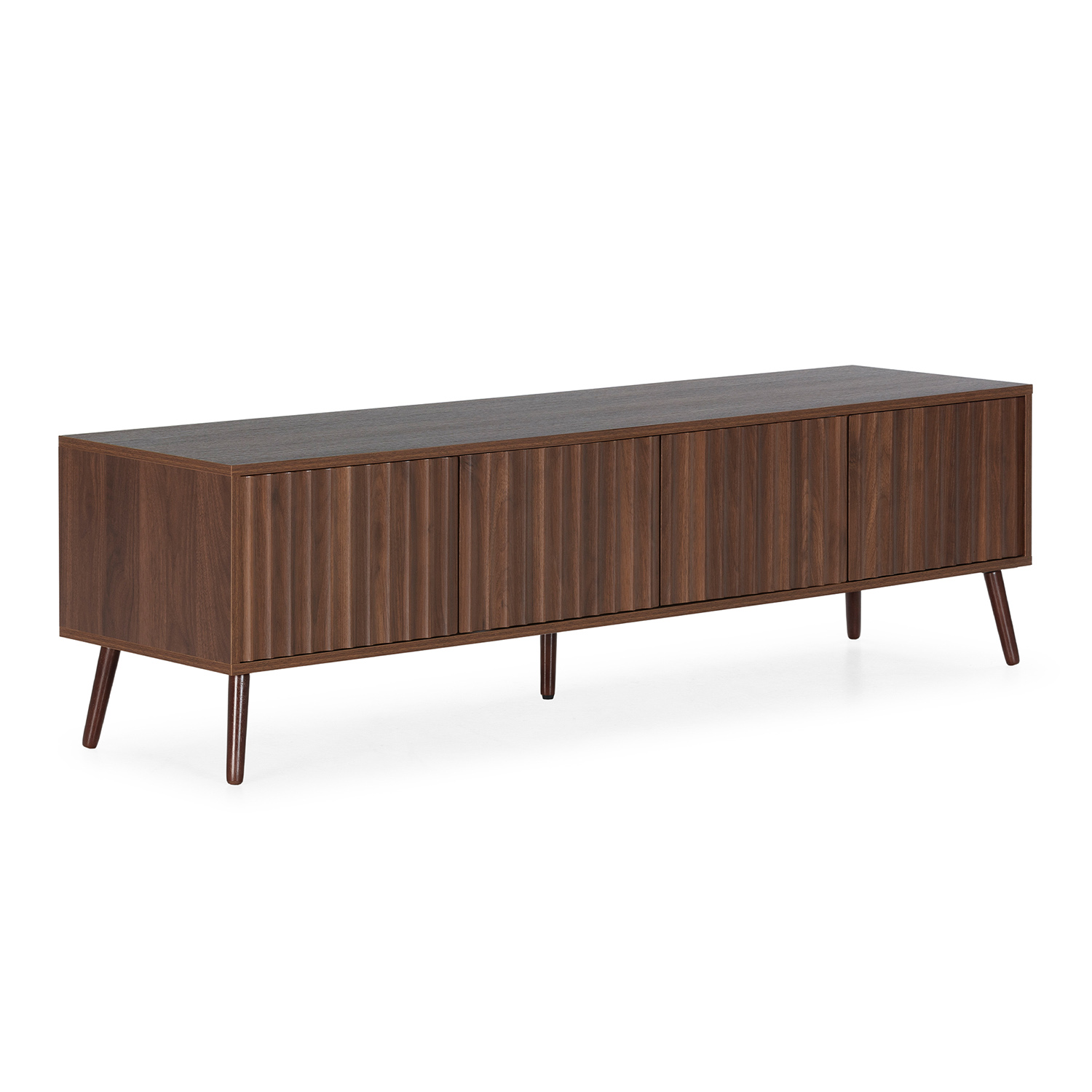 Mueble tv lluvia 4 puertas efecto nogal