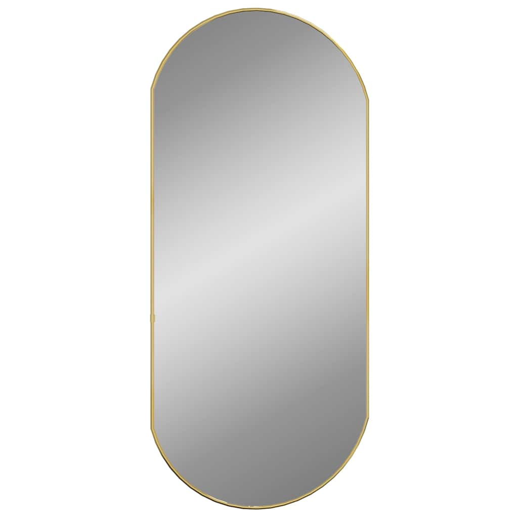 vidaXL espejo de pared ovalado dorado 90x40 cm