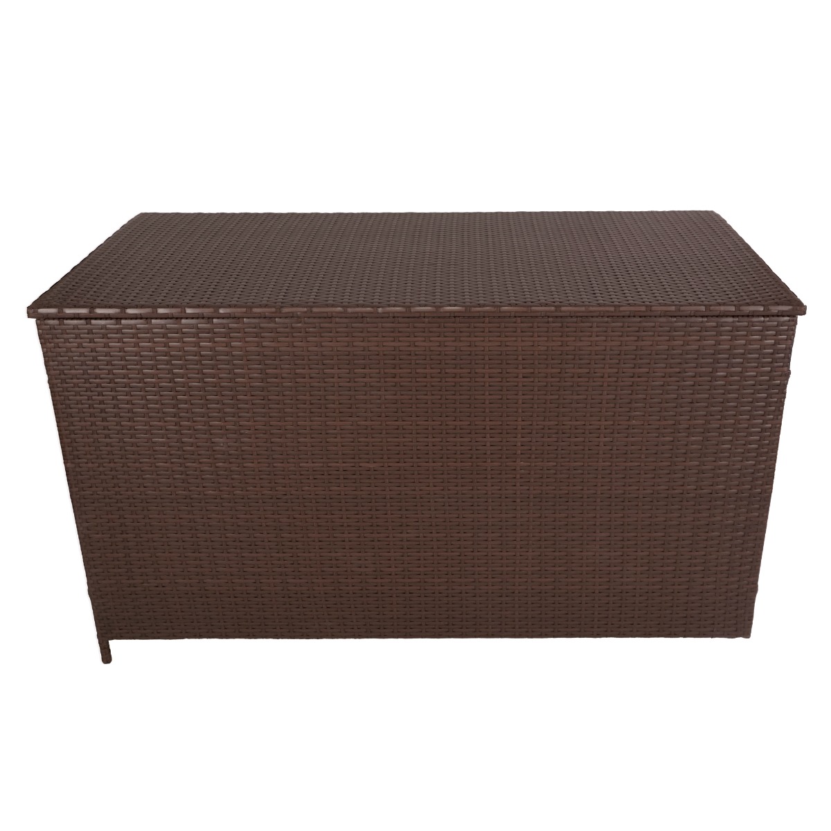 Caja de almacenamiento para exterior de ratán - marrón
