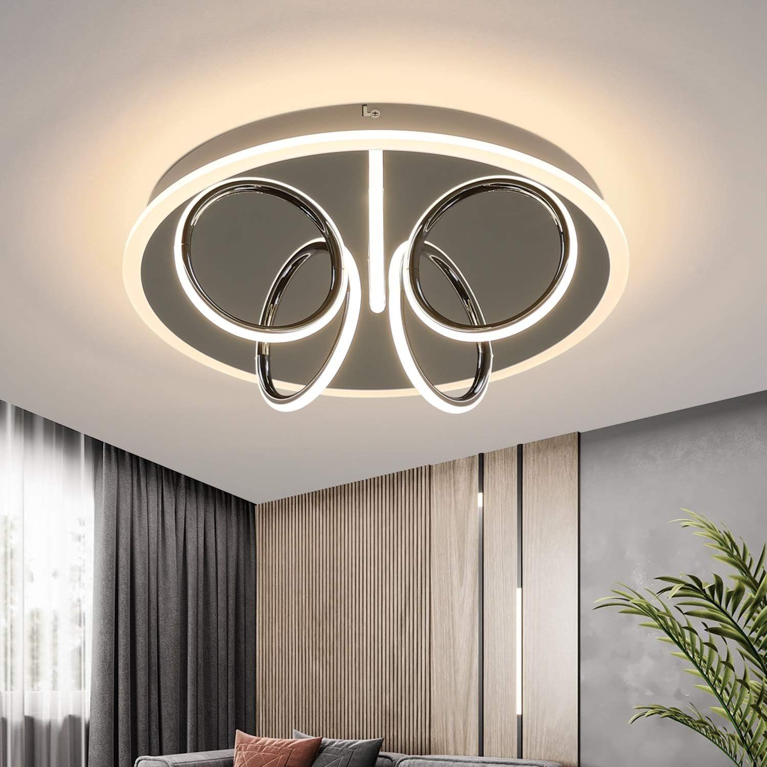 Nettlife lámpara de techo LED luz de salón blanco cálido 41w, 3000k, 43 x