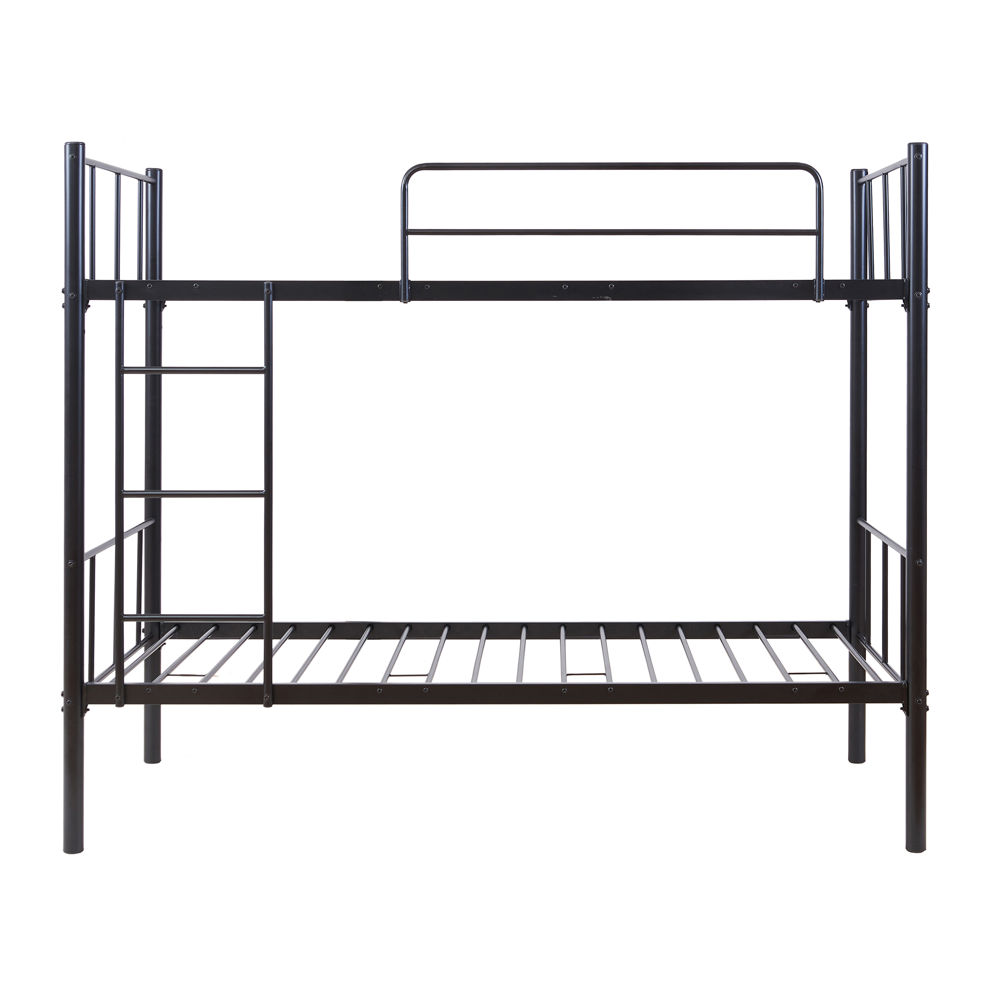Litera berimma para 2 personas + colchones acero 90x200cm - negro [en.casa]