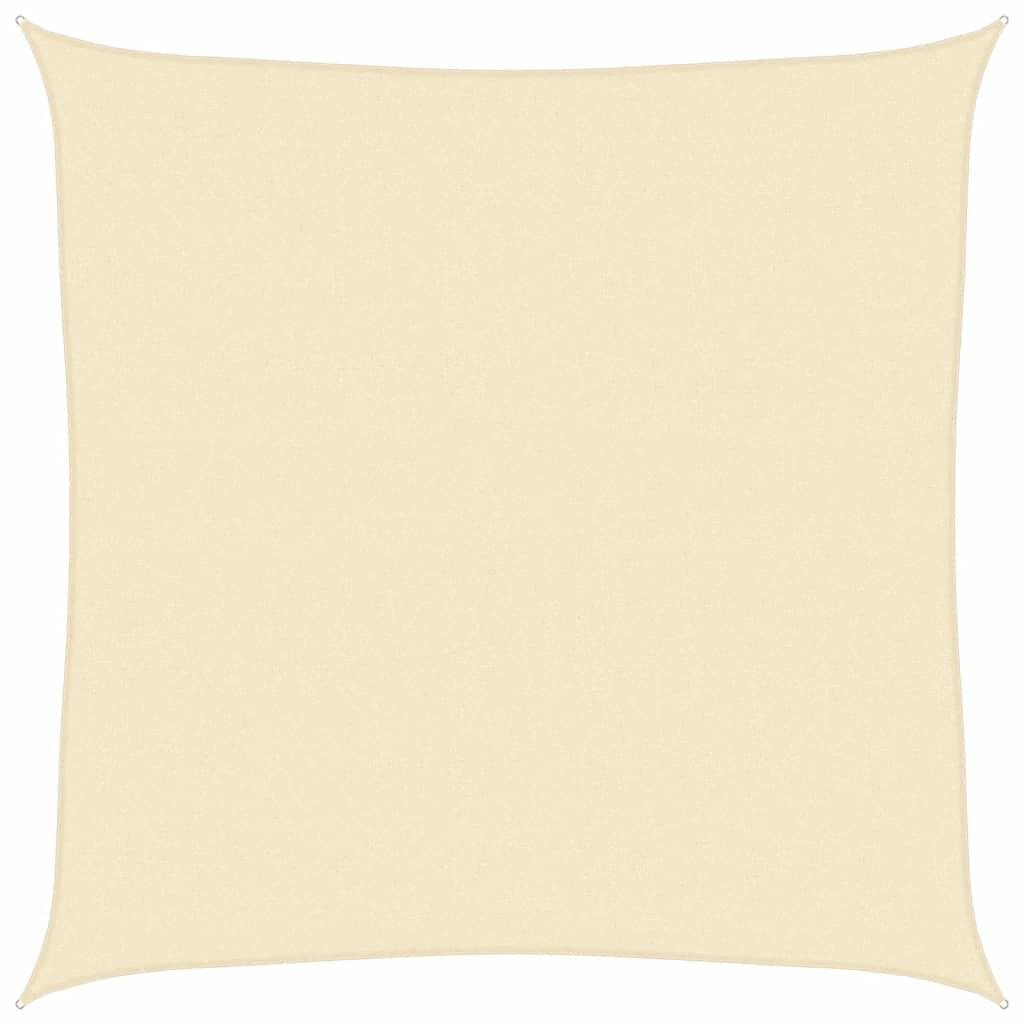 vidaXL toldo de vela crema hdpe 160 g/m² 7x7 m