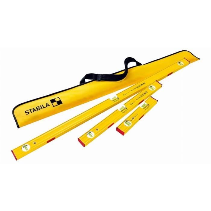 Juego de niveles de burbuja magnéticos pro 80 asm stabila 120/60/30 cm + fu