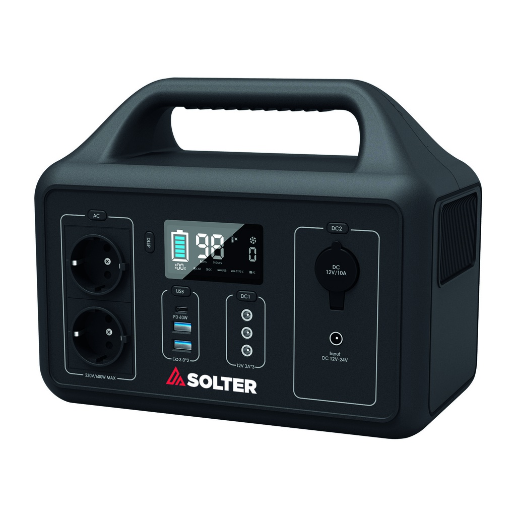 Solter - Astro 600, Generador solar, acumulador de litio, batería 560wh