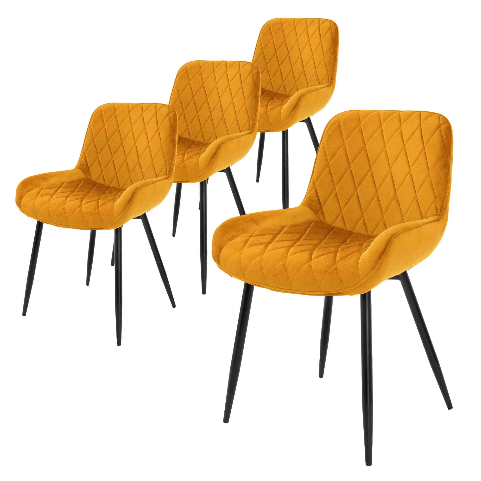 Juego de 4 sillas de comedor silla de comedor ml-design