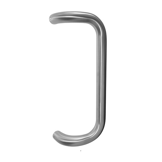 Tirador diám 32 mm - dist entre ejes=350 mm - acero inox 304 pulido
