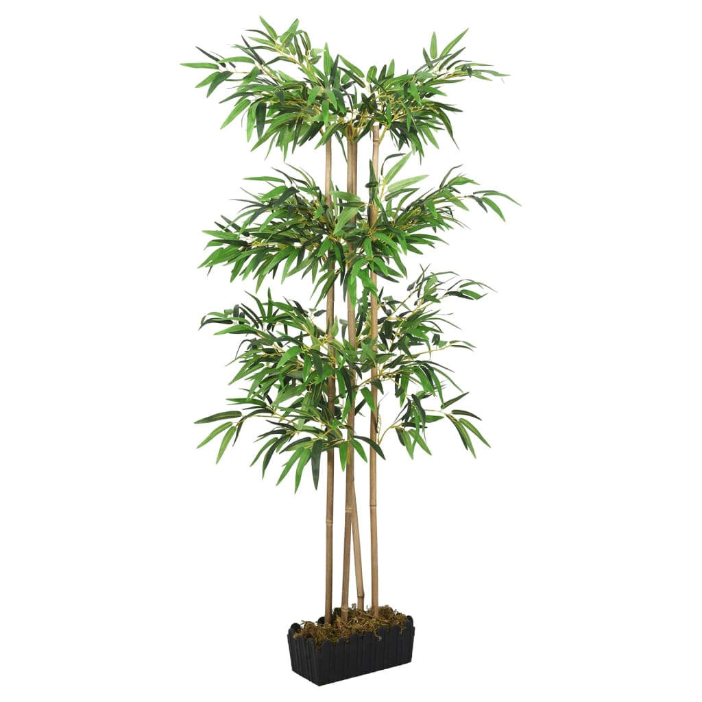 vidaXL árbol de bambú artificial con 380 hojas verde 80 cm