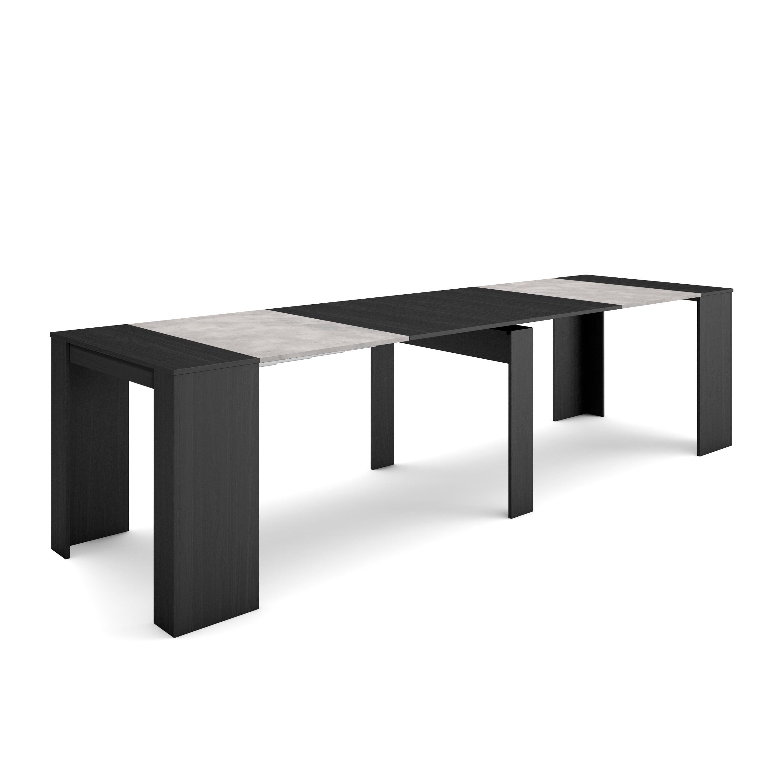 Mesa consola extensible, 58/302x90x77cm, cemento rf2656