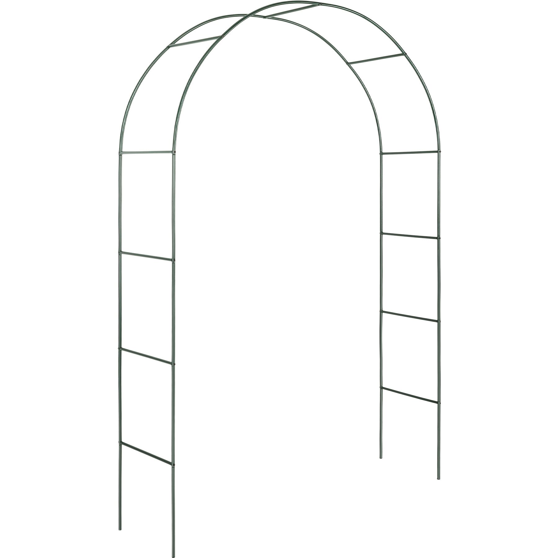 Arco de jardín de acero y resistente 140x40x240 cm verde