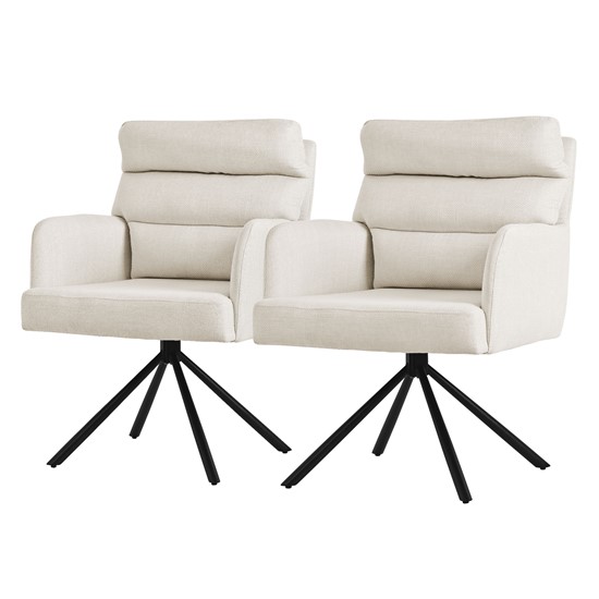 2x sillas comedor giratoria beige asiento de cocina