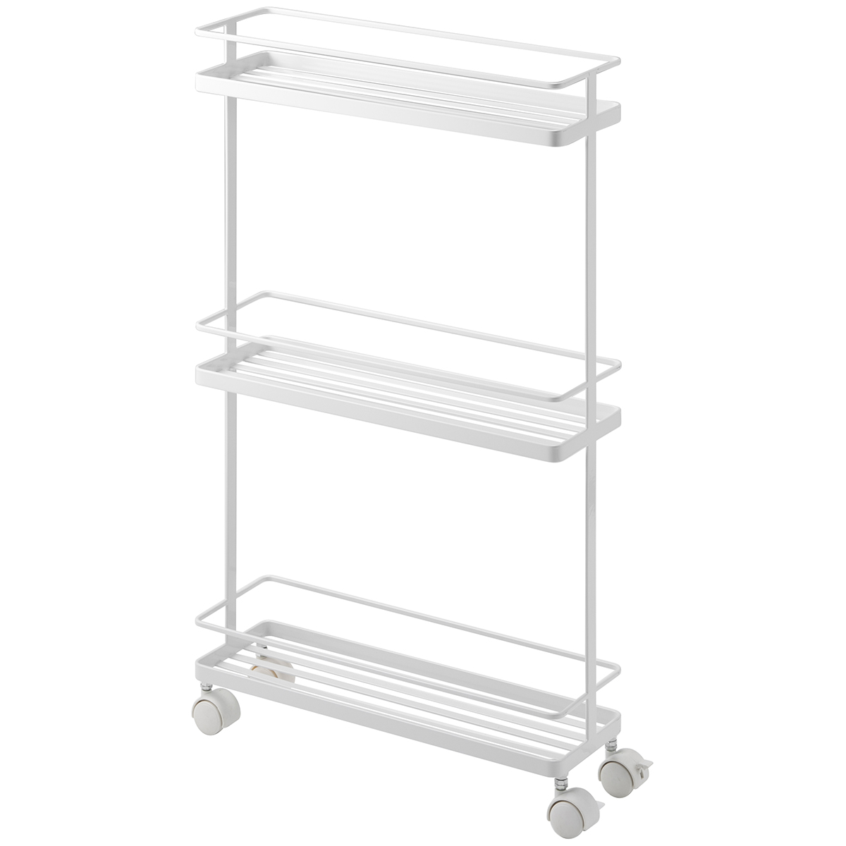 Calicosy - carrito con ruedas de acero blanco - l38 cm