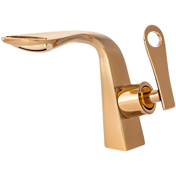 Grifo lavabo monomando, dorado