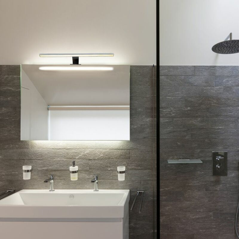 LED spot de pared smd 9w ip44 cromo - blanco neutro 4000k - 5500k