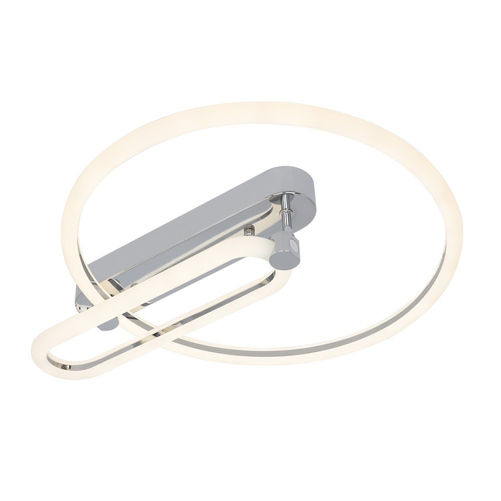 Lámpara de techo LED - adhara - cromo - 57w - control remoto - intensidad a