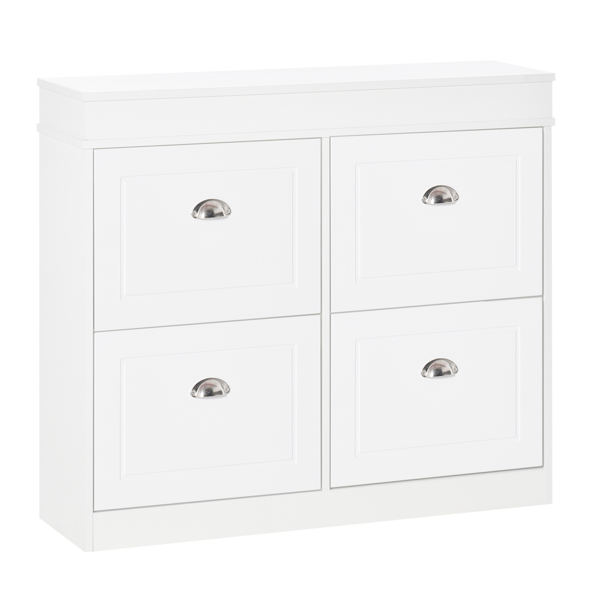 Mueble zapatero 98x24x83 cm color blanco Homcom