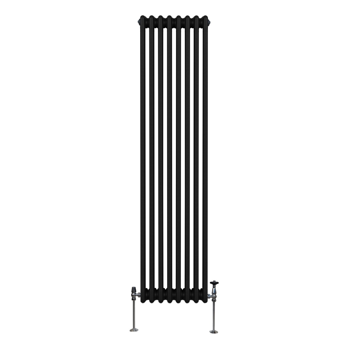 Radiador tradicional vertical de 3 columnas – 1800 x 382 mm - negro