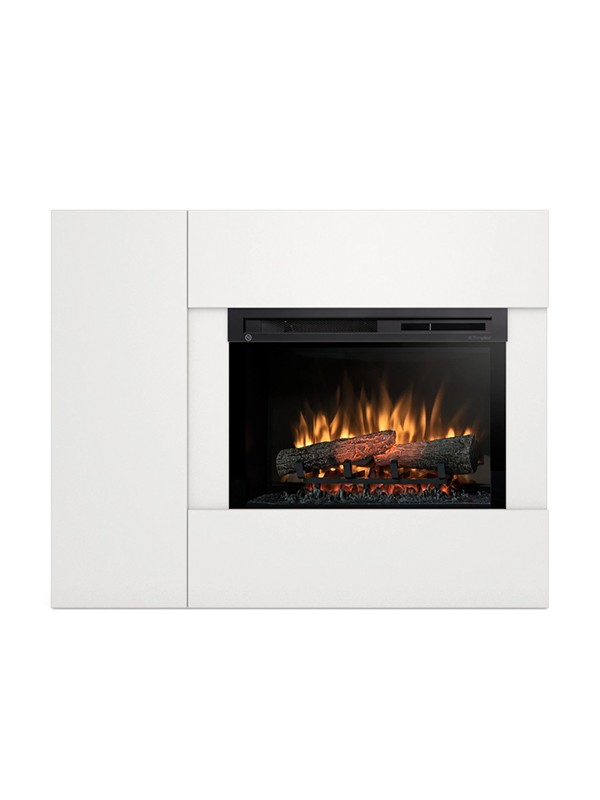 Chimenea eléctrica LED independiente, blanca - bia