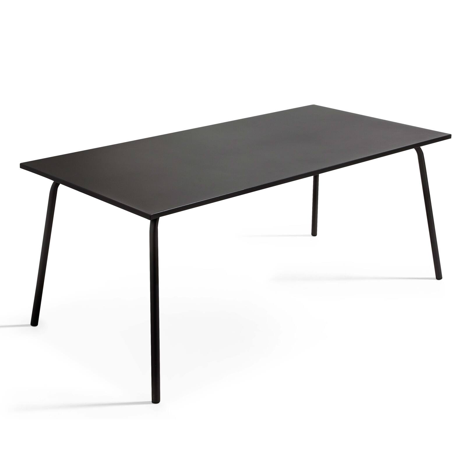 Oviala - mesa de jardín rectangular de acero negro