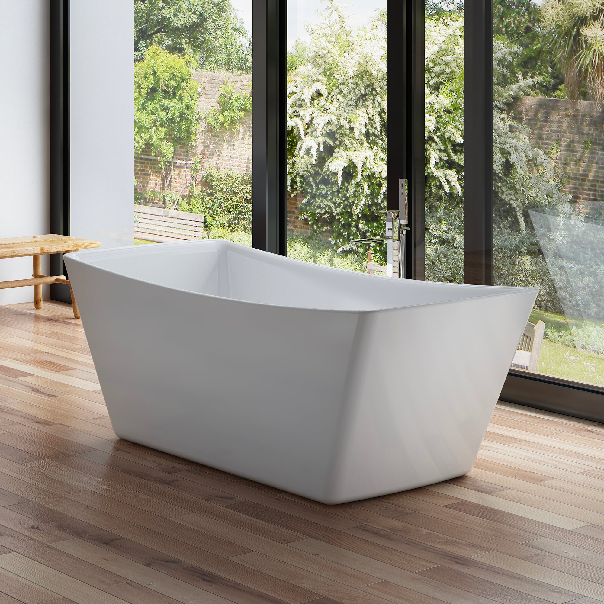 Bañera exenta kira 170 blanche 170 x75 x63 cm, spalina