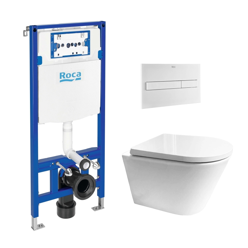 Pack cisterna roca duplo y pulsador pl7 blanco mat con wc orion env de kp