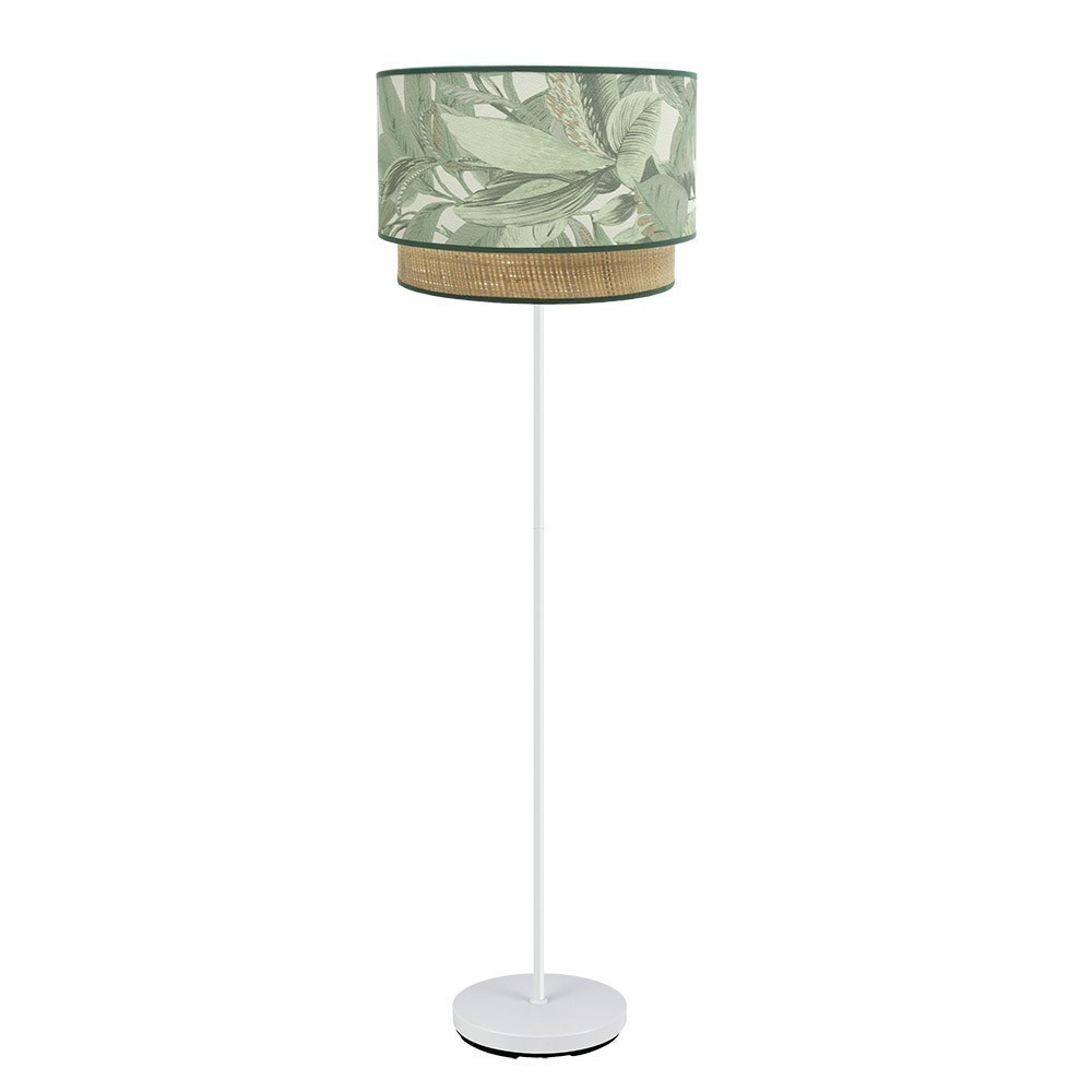 Pie de salón 1xE27 blanco verde natural 170x40x40cm congo