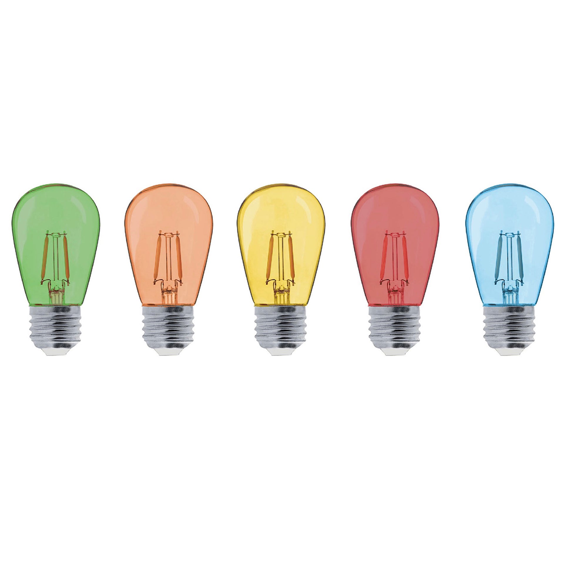 Paquete de 5 bombillas LED multicolor E27 party bulb