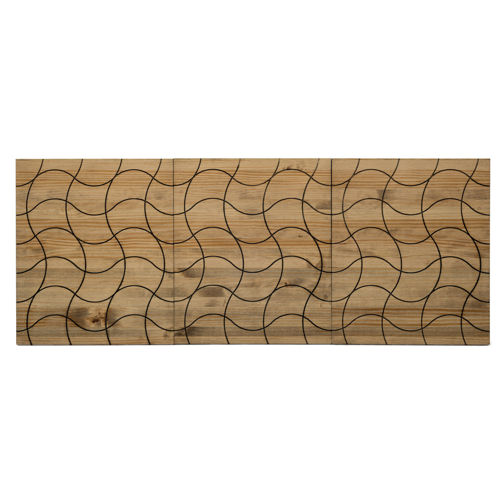 Cabecero tríptico ondas 150x59cm ev