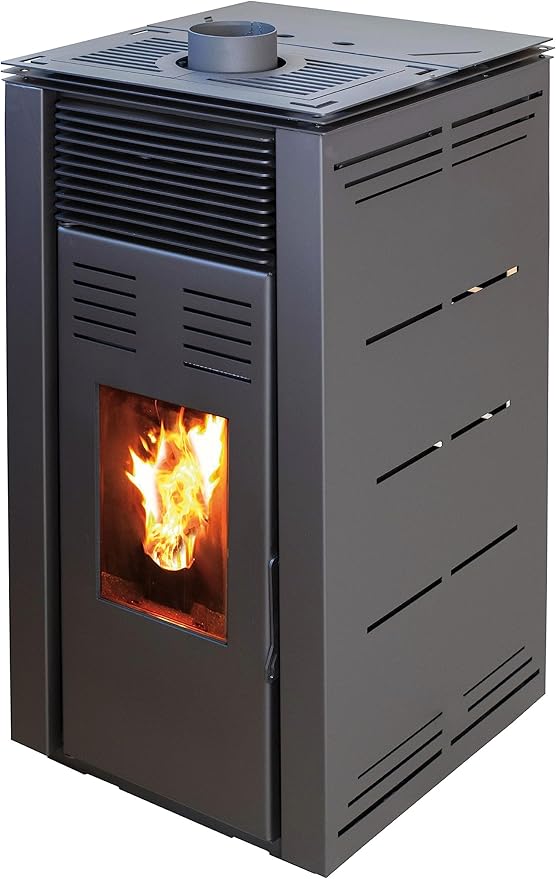 Joima - Estufa de Pellets Natur Style 8 kw. Funciona sin luz. Negro