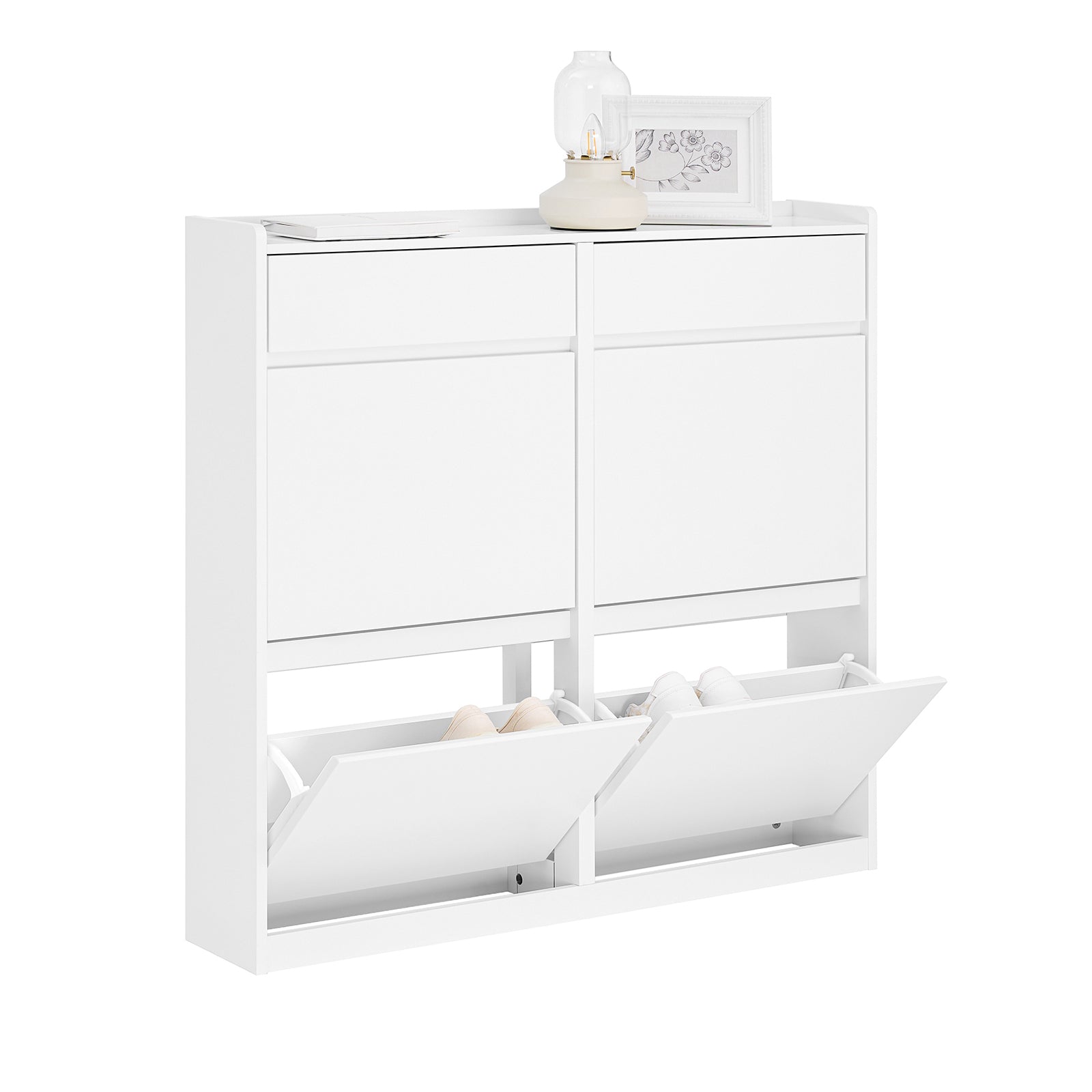 Zapatero estrecho con 4 solapas organizador fsr169-w sobuy es