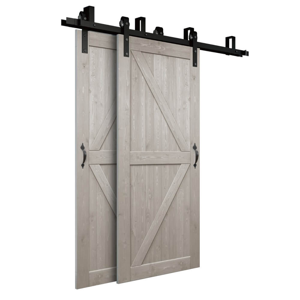 Solia puerta corredera doble de madera - 205 x 90 cm