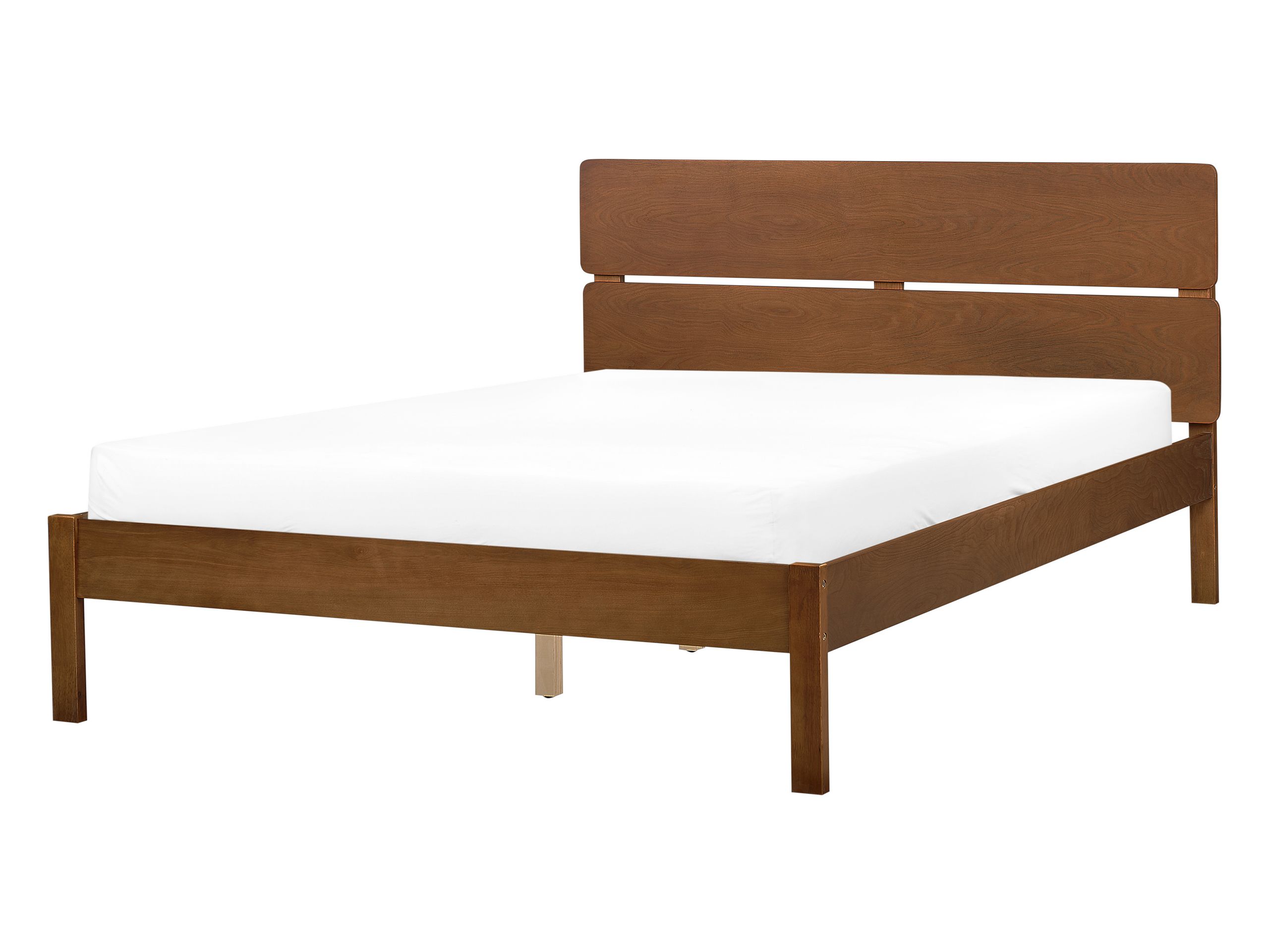 Cama madera boisset 140 x 200 cm marrón oscuro