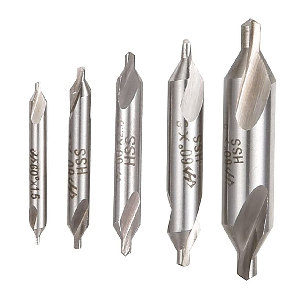 Juego 5 brocas centrado 60° metal madera 1,5-4mm
