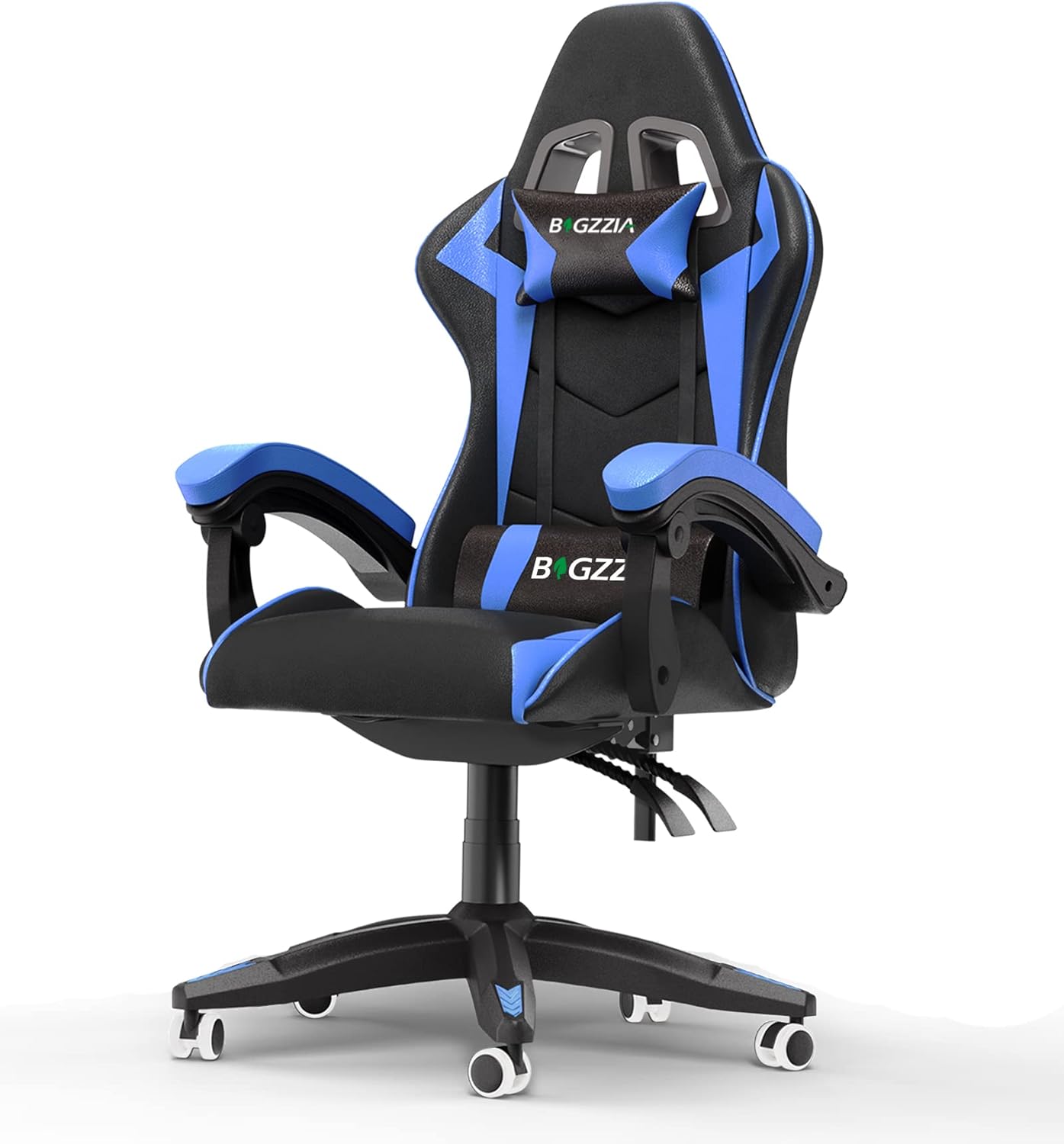 Silla ergonómica para computadora - negra/azul