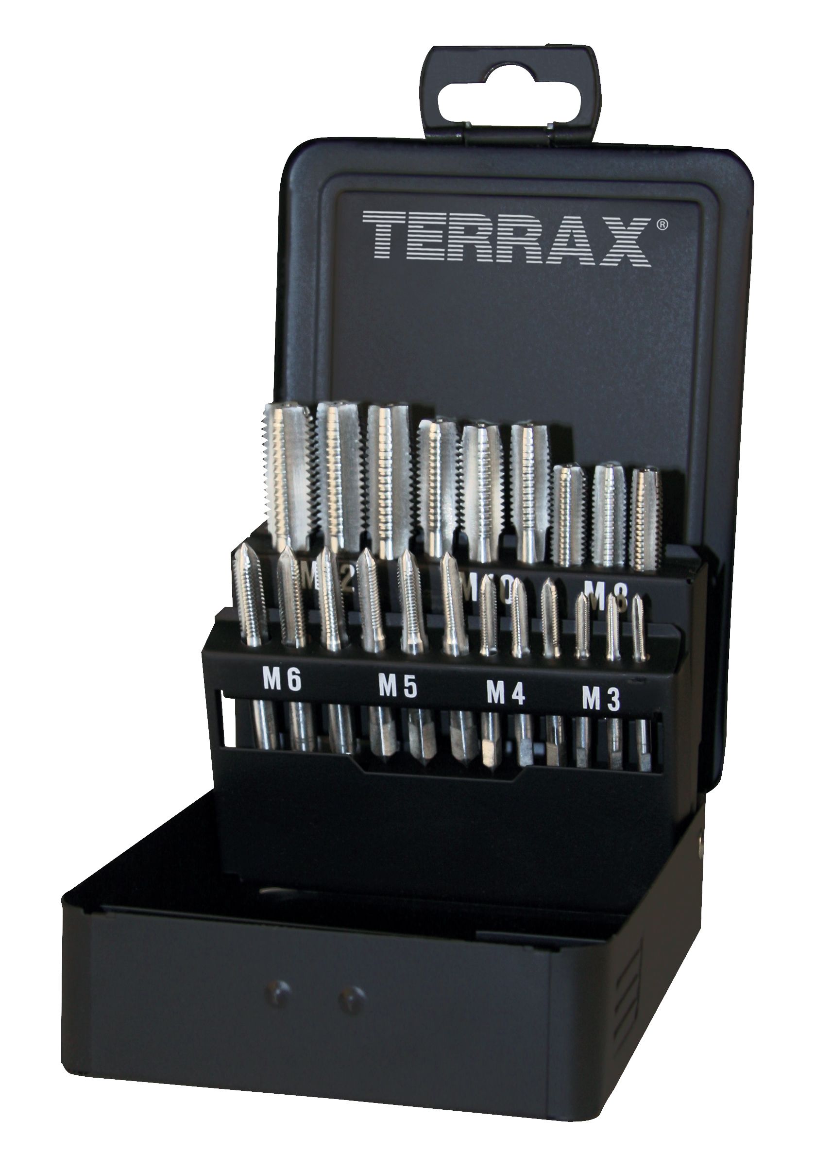 Terrax-a245006-juego de 21 machos mano m din 352 hss rectificados