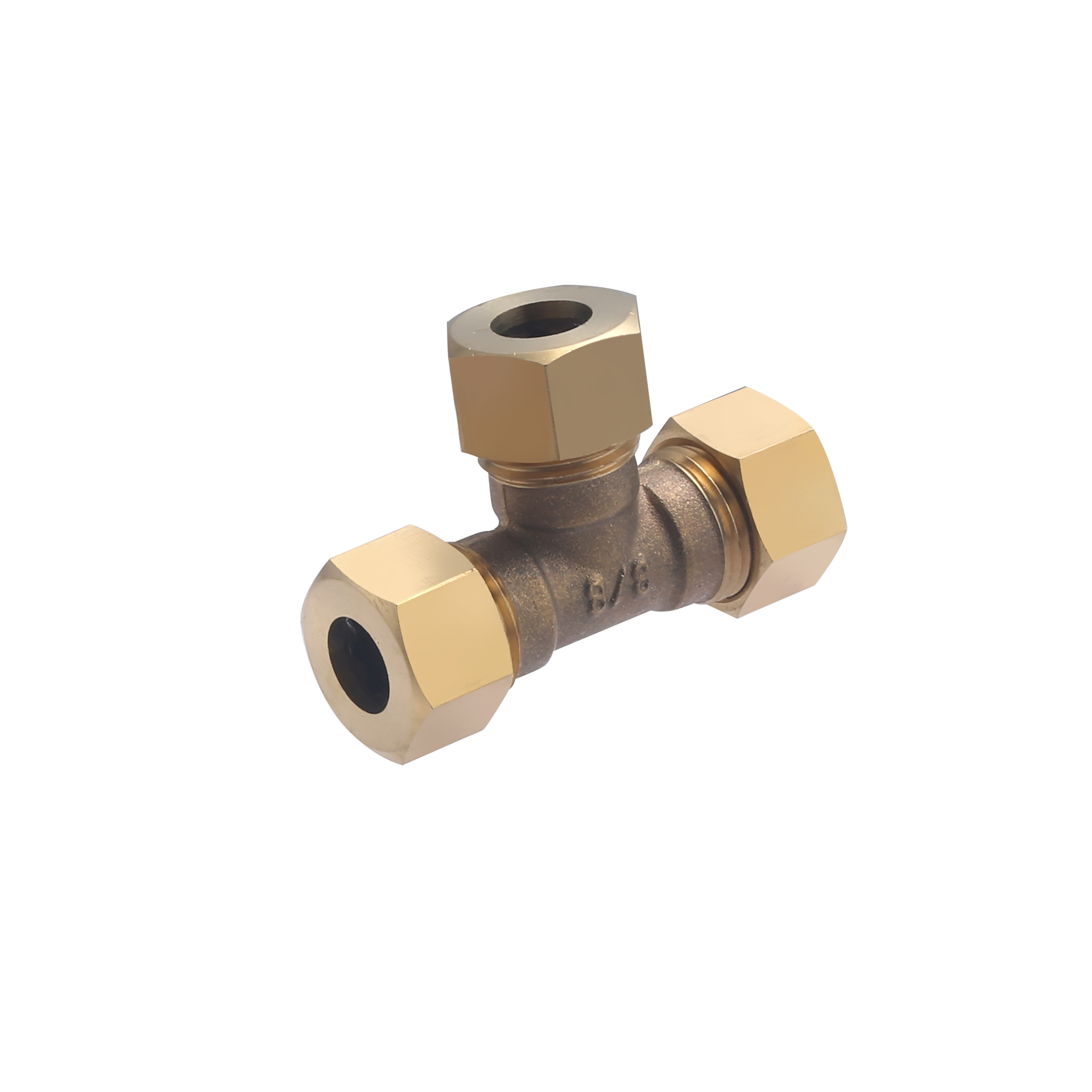 Conector mixto roscado para tubo de cobre te igual ø10