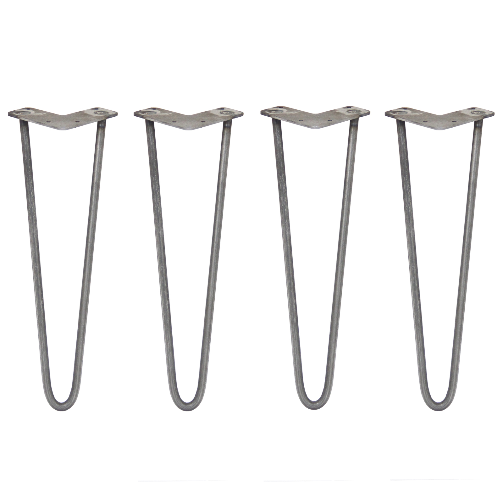 4 patas de horquilla skiski legs 40,6cm acero natural 2 dientes 12mm