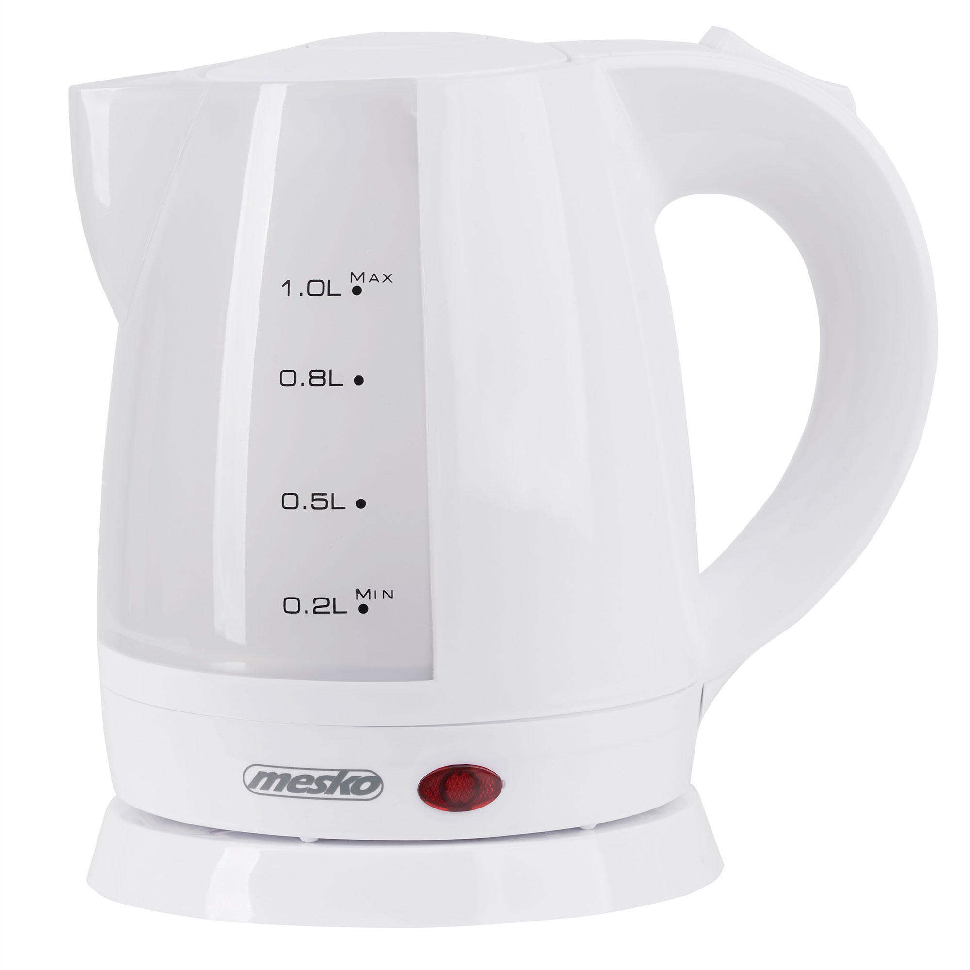Hervidor agua eléctrico, 1,0l, resistencia oc mesko ms1276 blanco 1600w