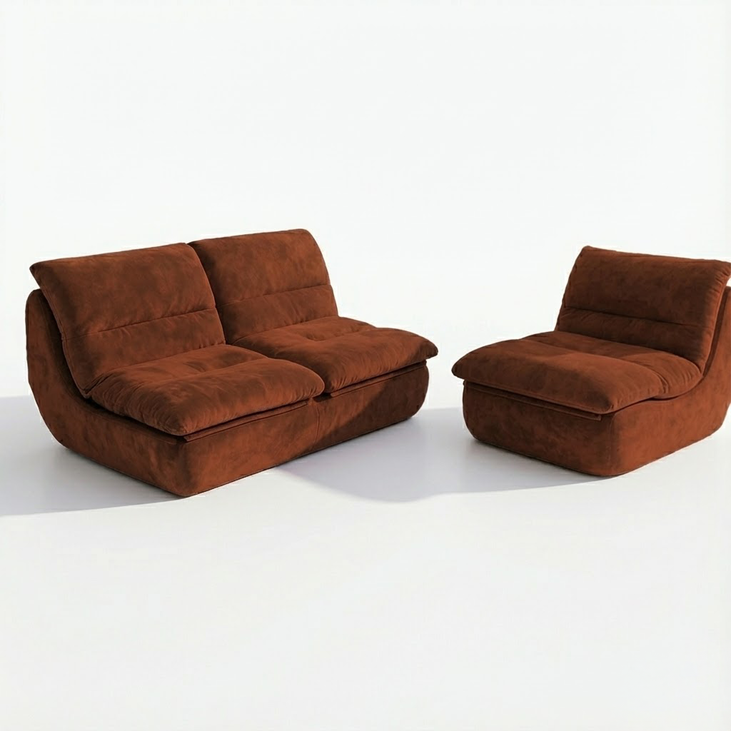 Pack nuvia living 3 plazas - chocolate y chocolate