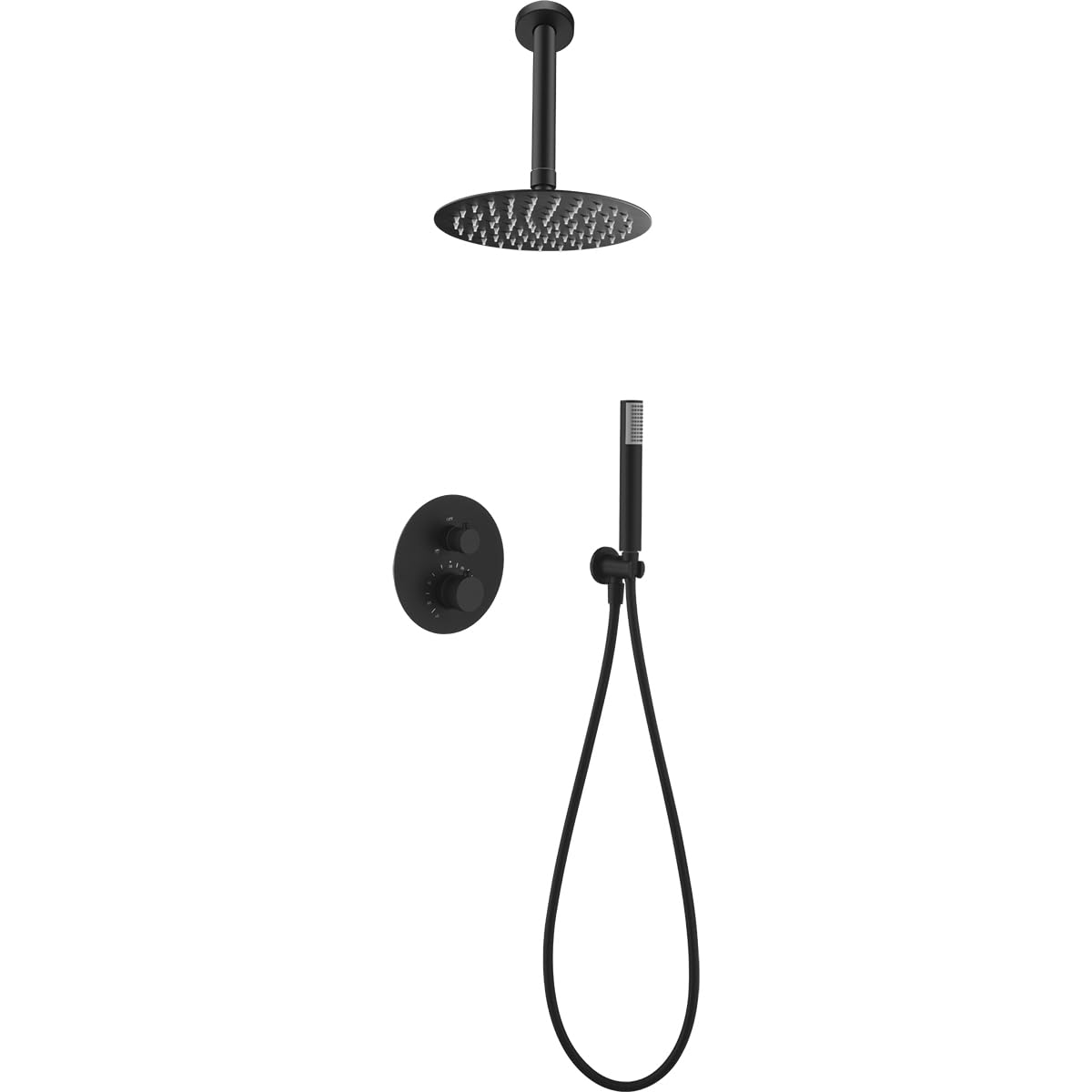 Imex - columna ducha empotrada termostática negro serie top
