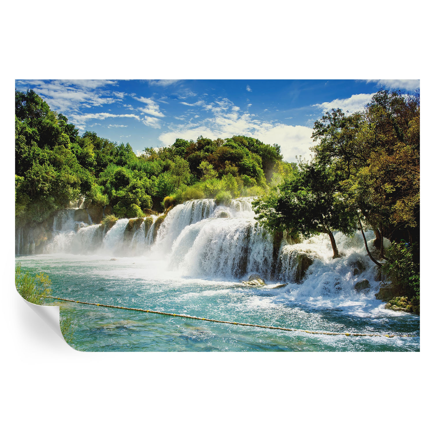 Murales autoadhesivos una impresionante cascada 104x152 tulup