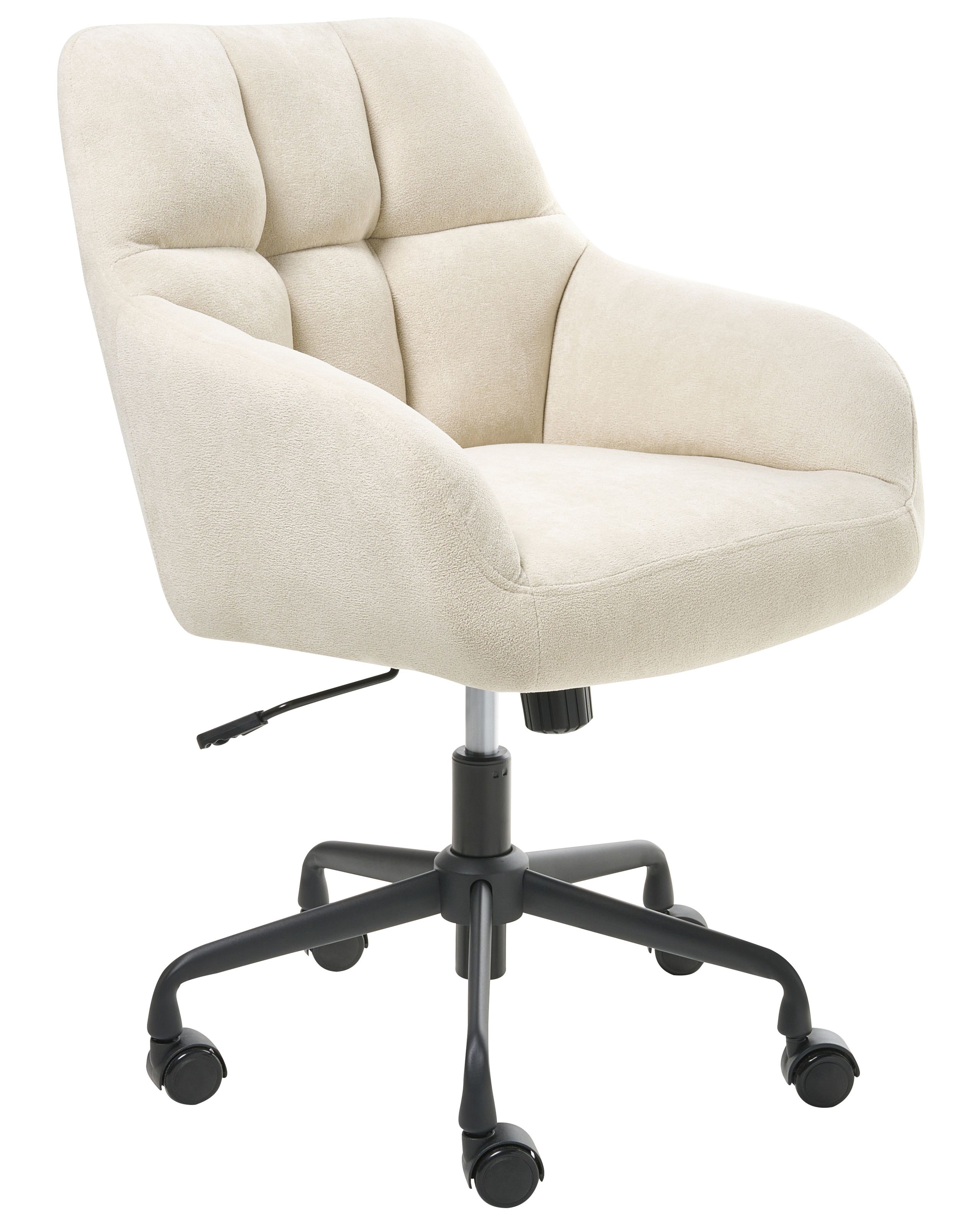 Silla de escritorio palmdale terciopelo beige claro