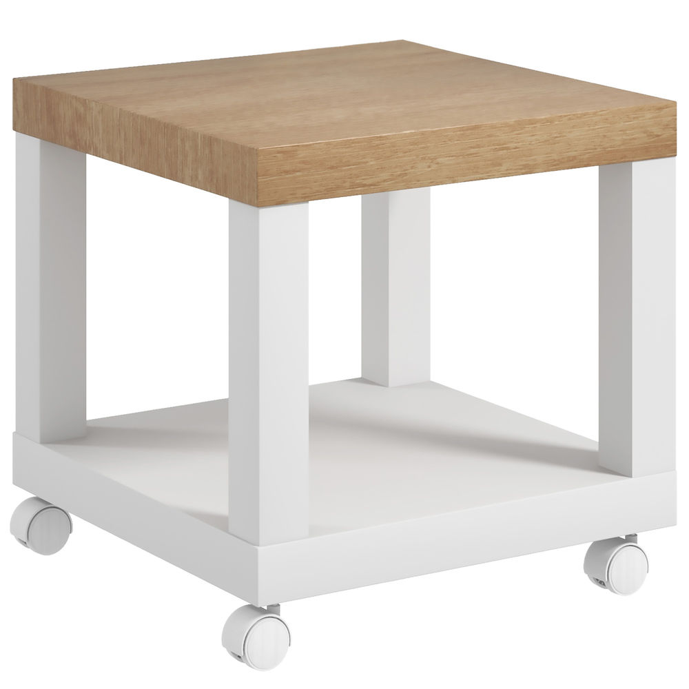 Mesa auxiliar 40x40x40 cm mdf bicolor Homcom, hogar - muebles de salón