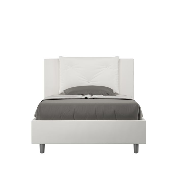 Cama 1,5 plazas - 120x190 cm - tapizado pu acolchado