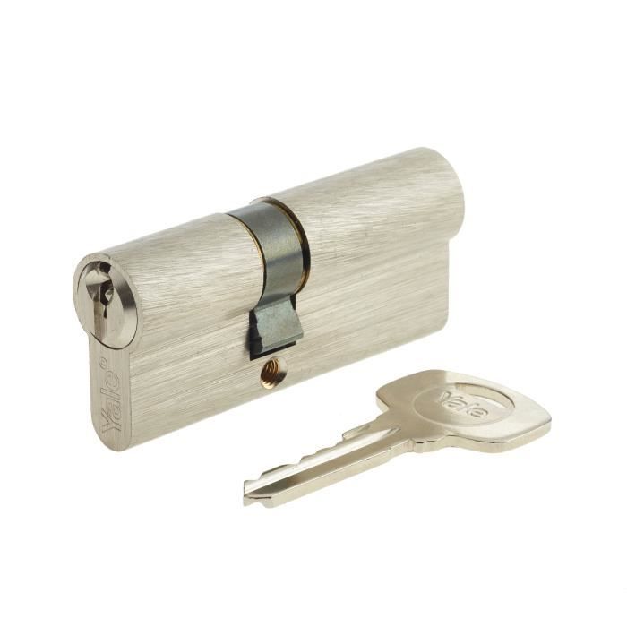 Cilindro yale serie 500+ 30x40 mm niquelado - 5 pines - 3 llaves
