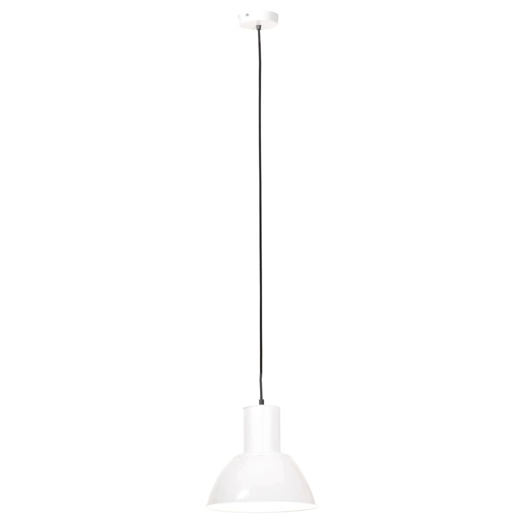 vidaXL lámpara colgante redonda 25 w blanca 28,5 cm E27