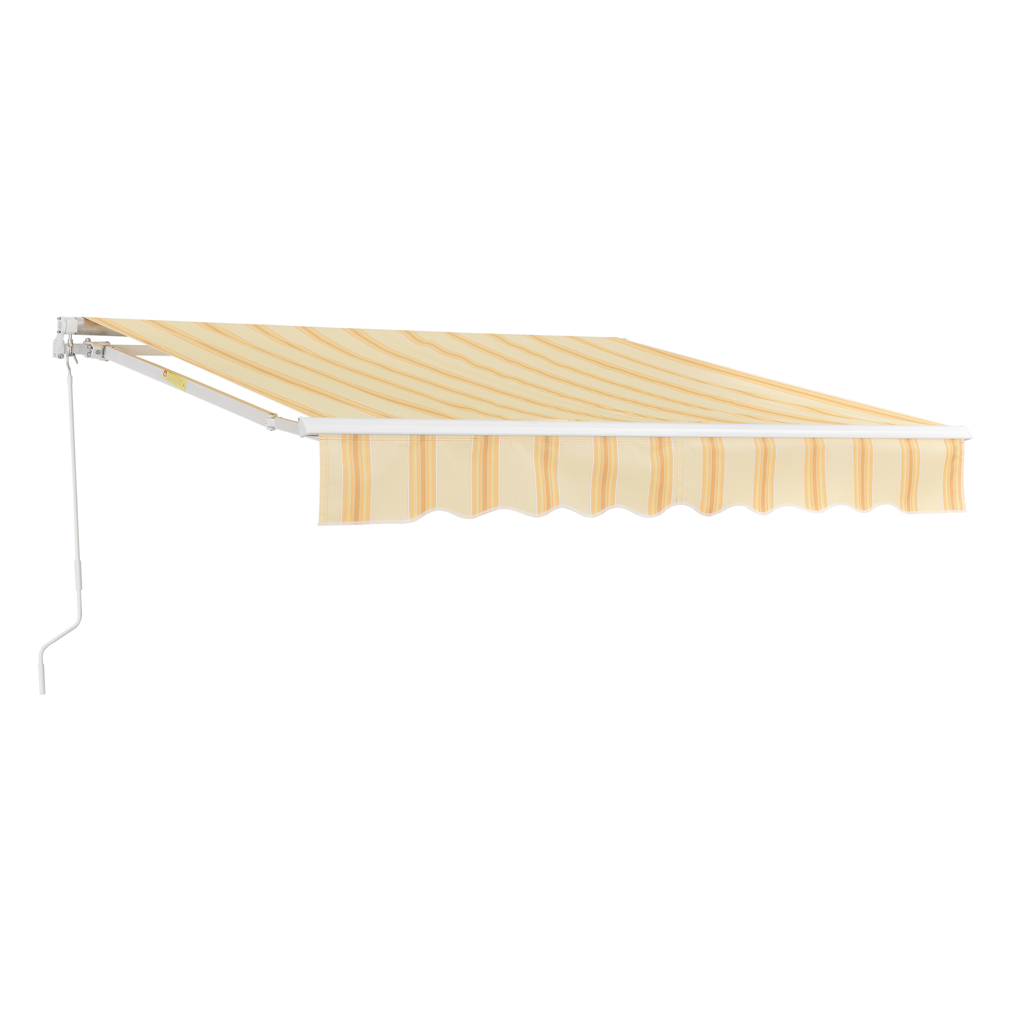 Toldo articulado bitonto retráctil manual 300 x 250 cm amarillo y blanco