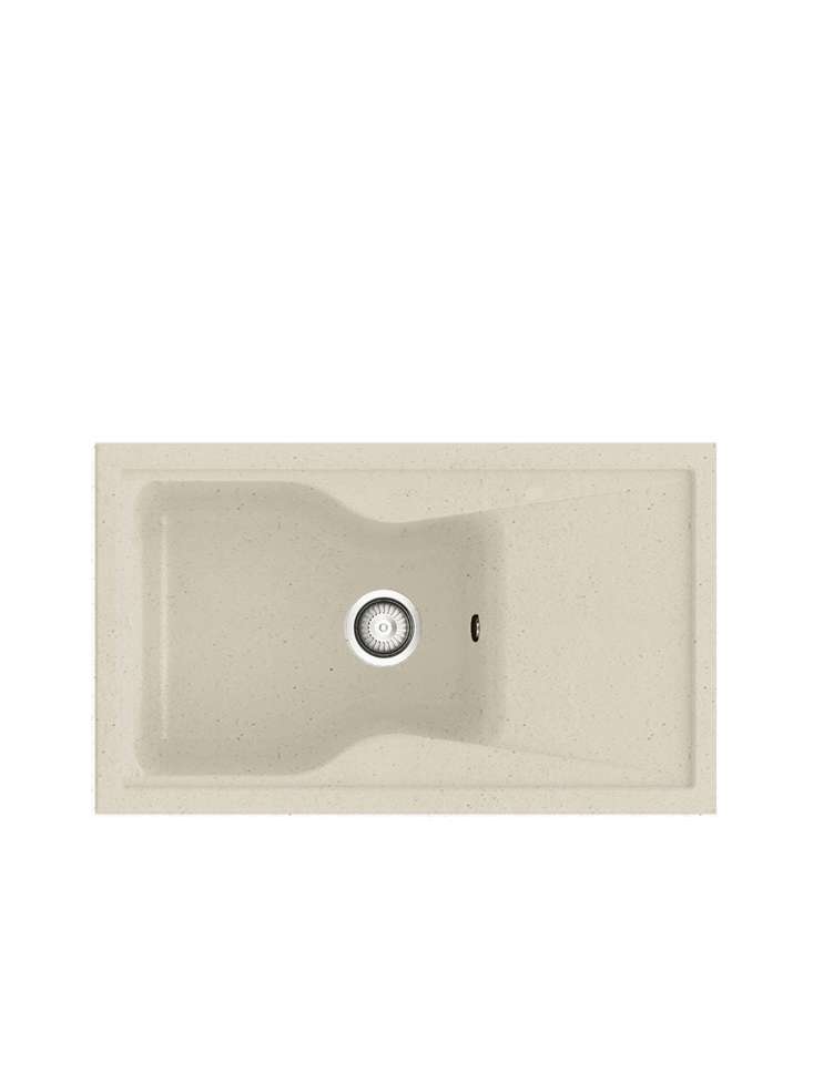 Poalgi - fregadero 86x51 cm city beige - 1 cubeta + escurridor