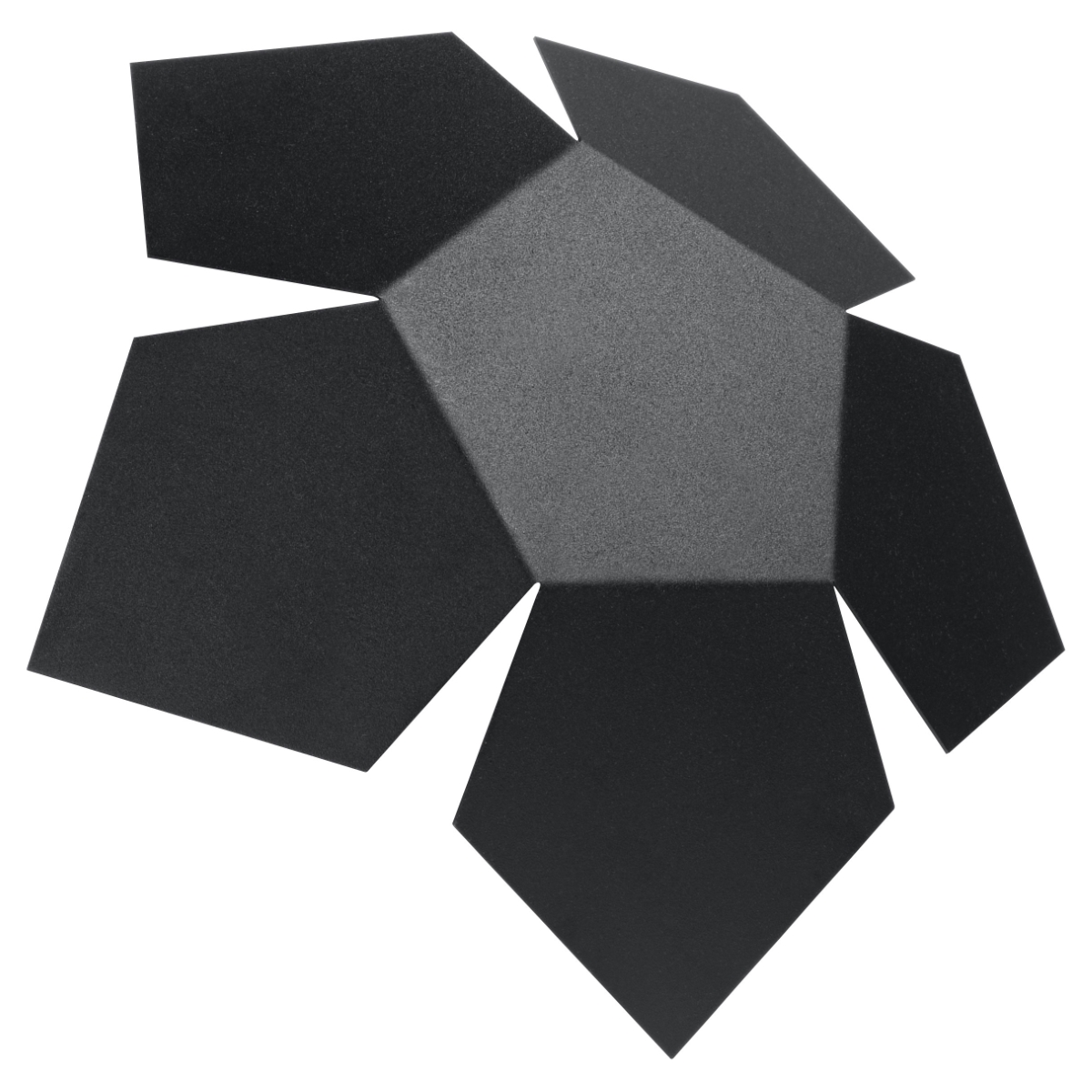 Lámpara de pared penta 2 negro acero 30x8x30cm