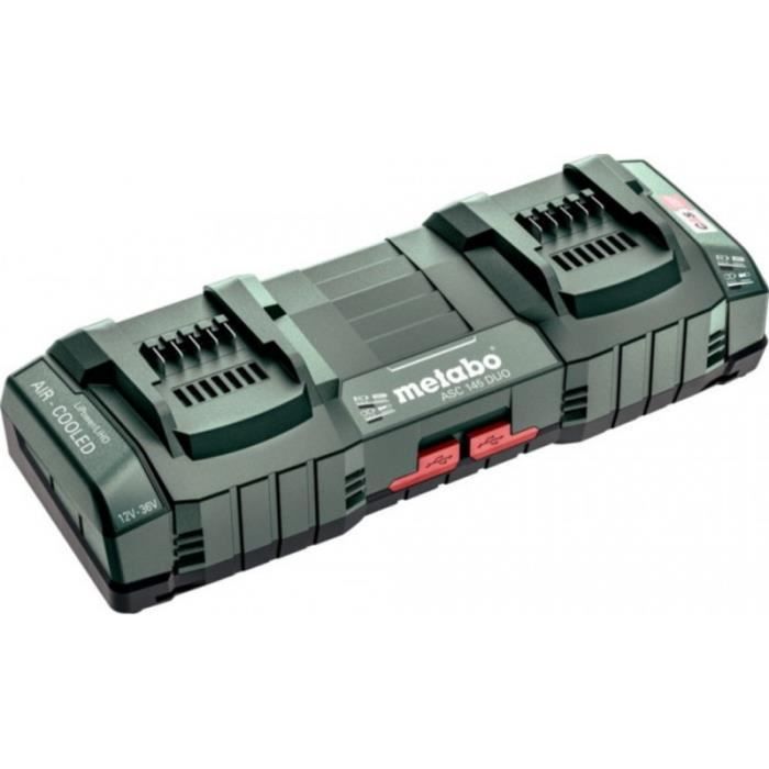 Cargador rápido universal metabo asc 145 duo - 12-36v - enfriado por aire