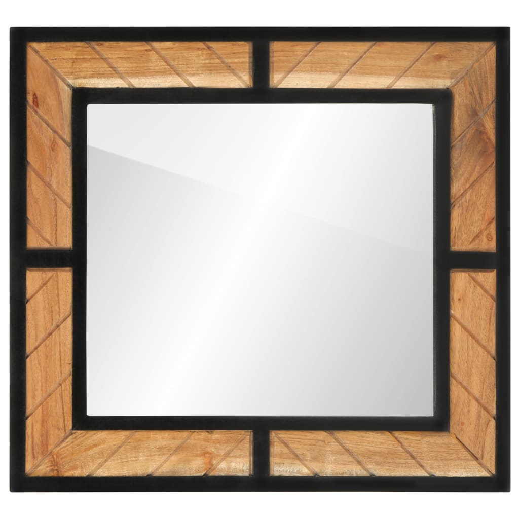 vidaXL espejo de baño de madera maciza de acacia 60x1x55 cm